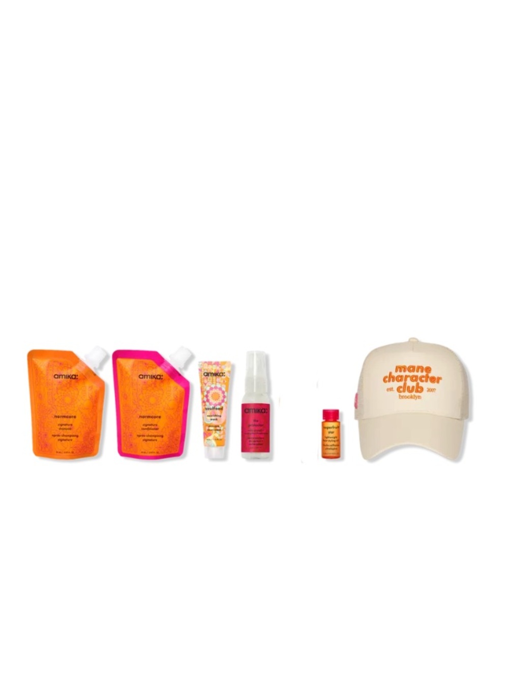 Amika 6-Pc Haircare Minis & Hat Set NEW